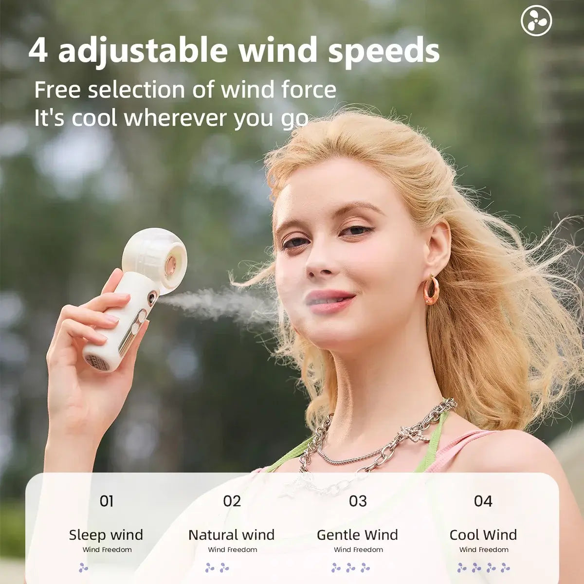 Handheld Misting Fan Portable Powerful Turbo Personal Mister