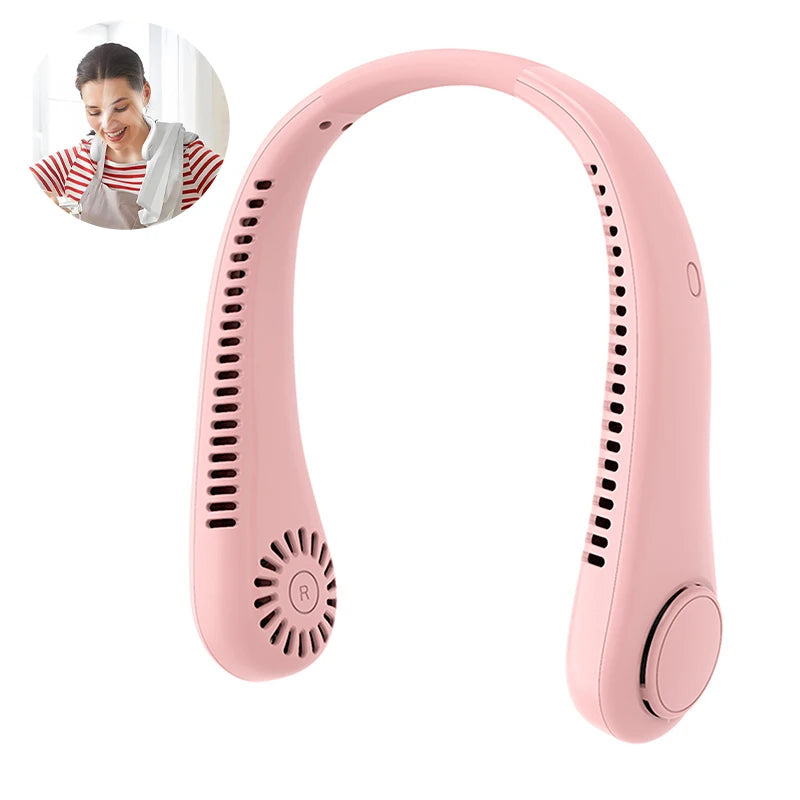 Portable Neck Fan Adjustable Rechargeable Cooling Fan