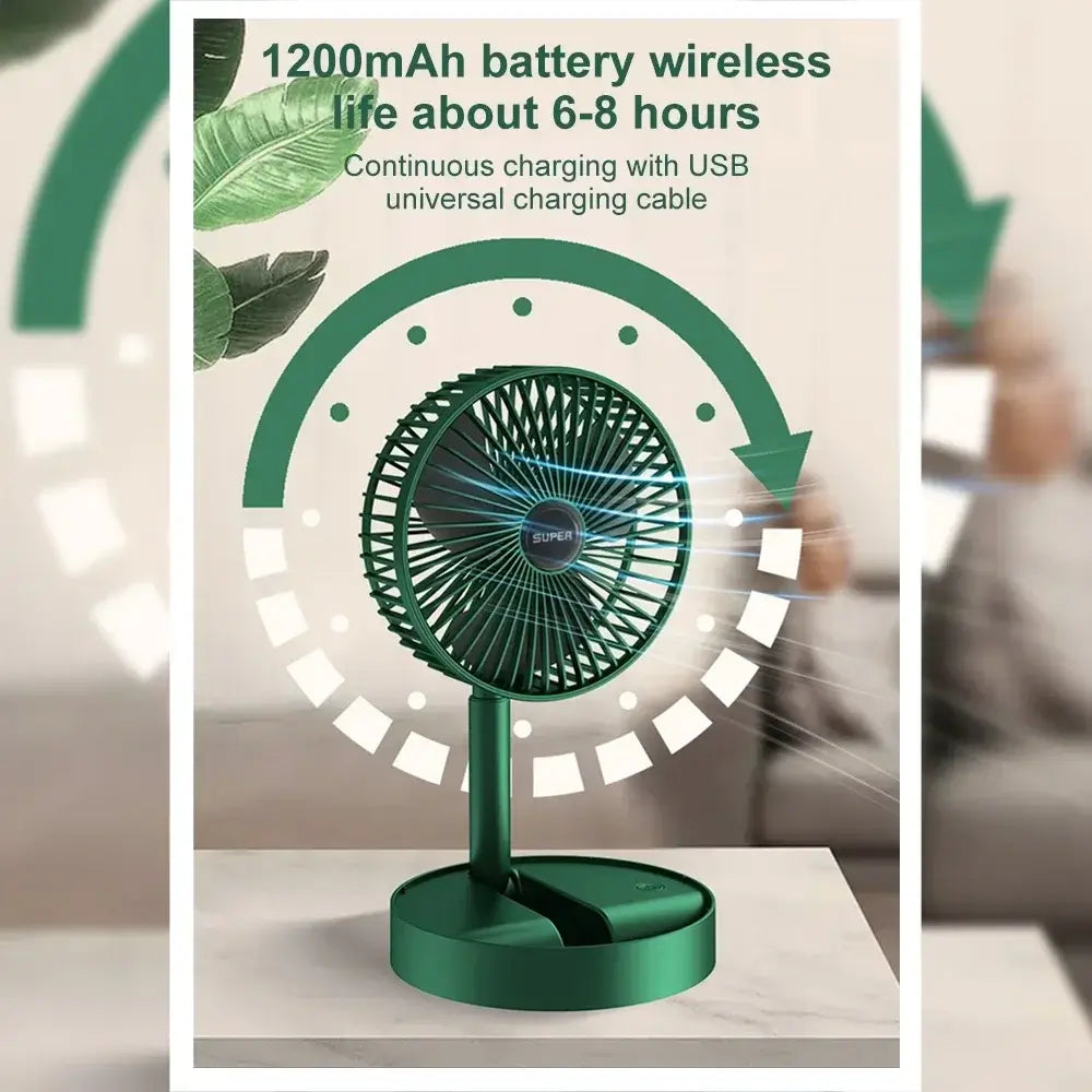 Desktop USB Fan Folding Retractable USB Charging Fan