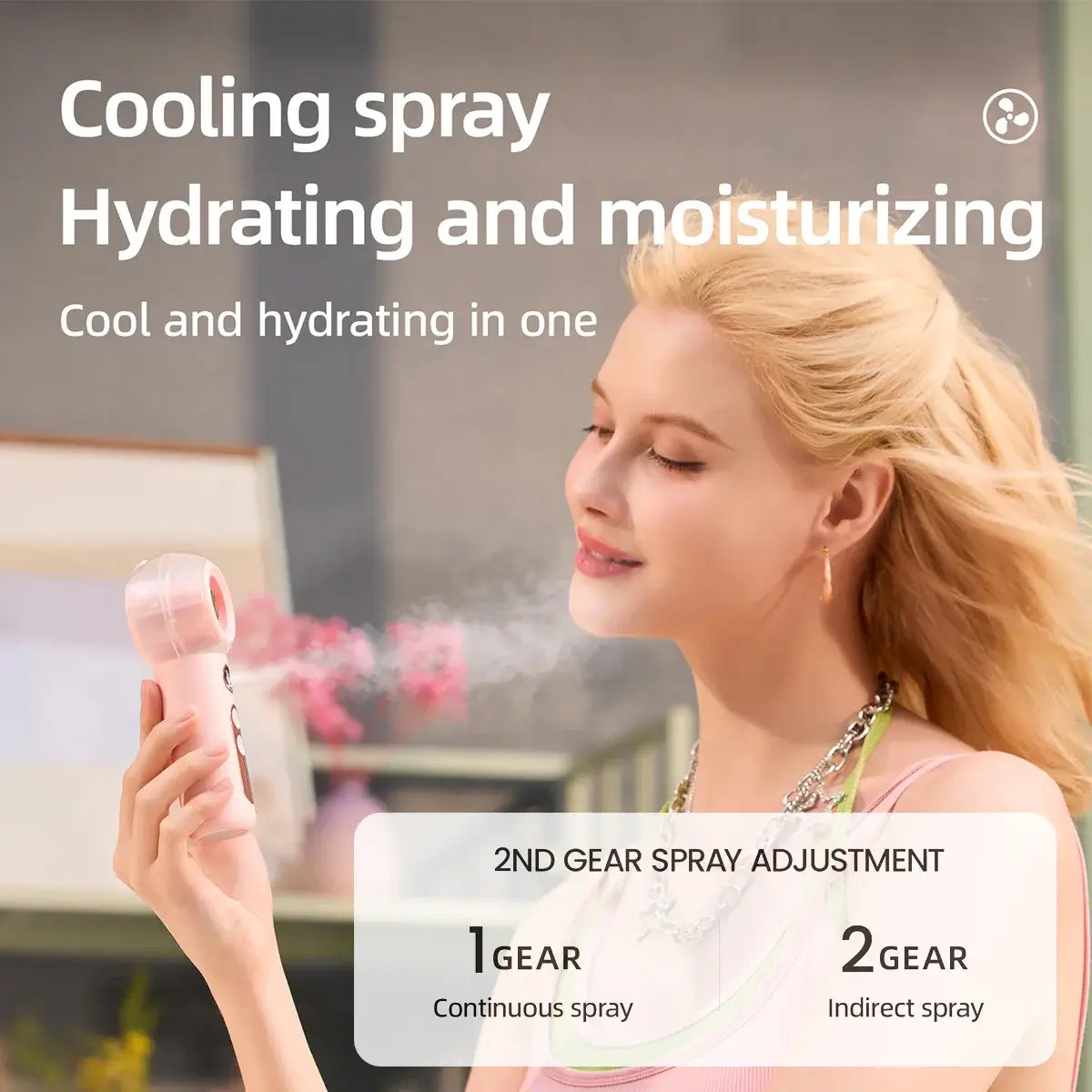 Handheld Misting Fan Portable Powerful Turbo Personal Mister