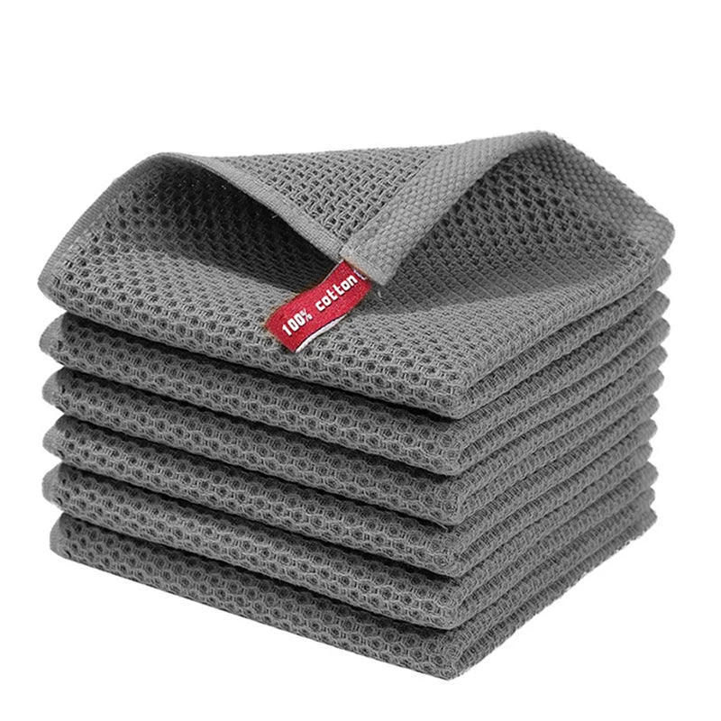 Cotton Dishcloth Honeycomb Absorbent Cleaning Towel
