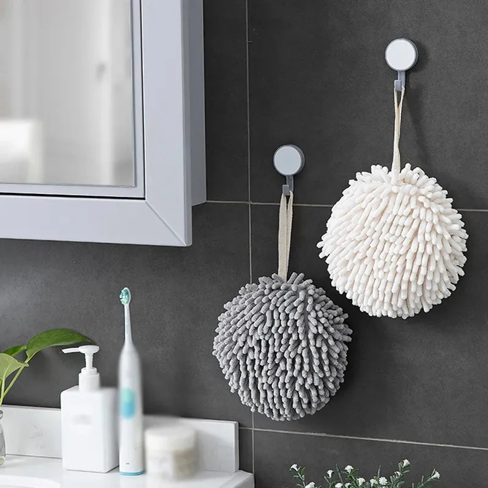 Hand Towel with Hanging Loop Soft Absorbent Cloth