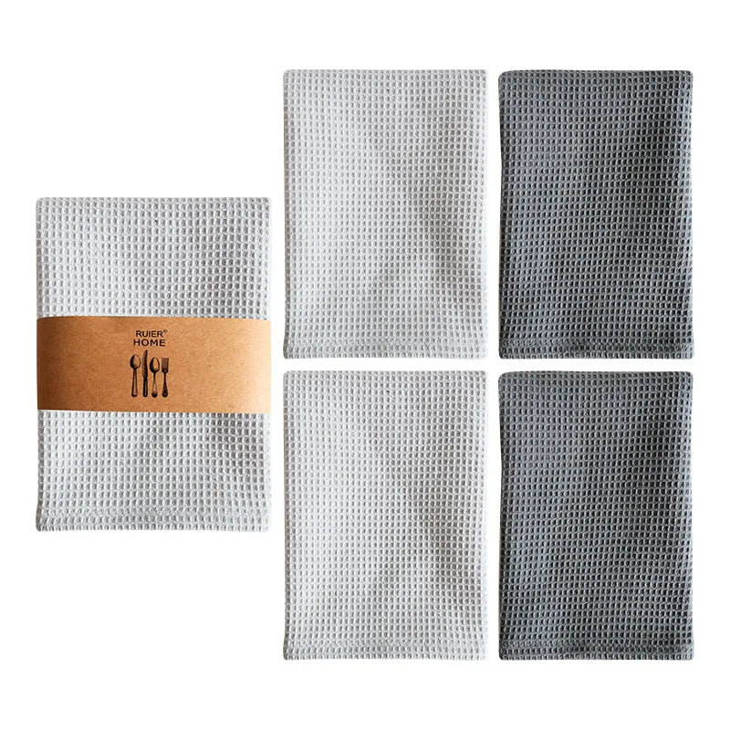 Kitchen Dish Towels Cotton Absorbent Tea Cloths