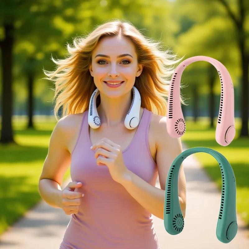 Portable Neck Fan Adjustable Rechargeable Cooling Fan