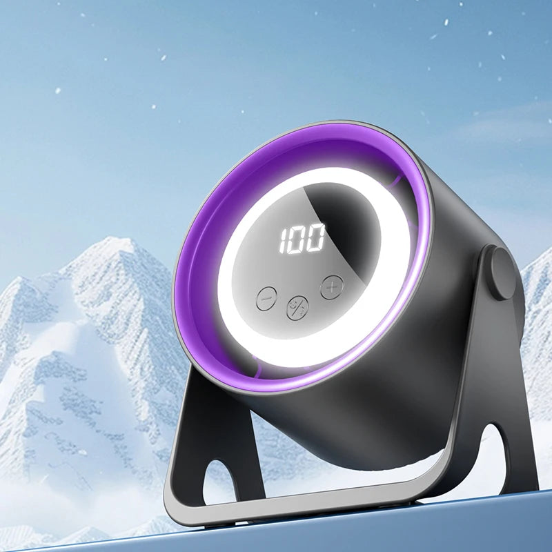 USB desktop hanging multi-purpose small fan LCD