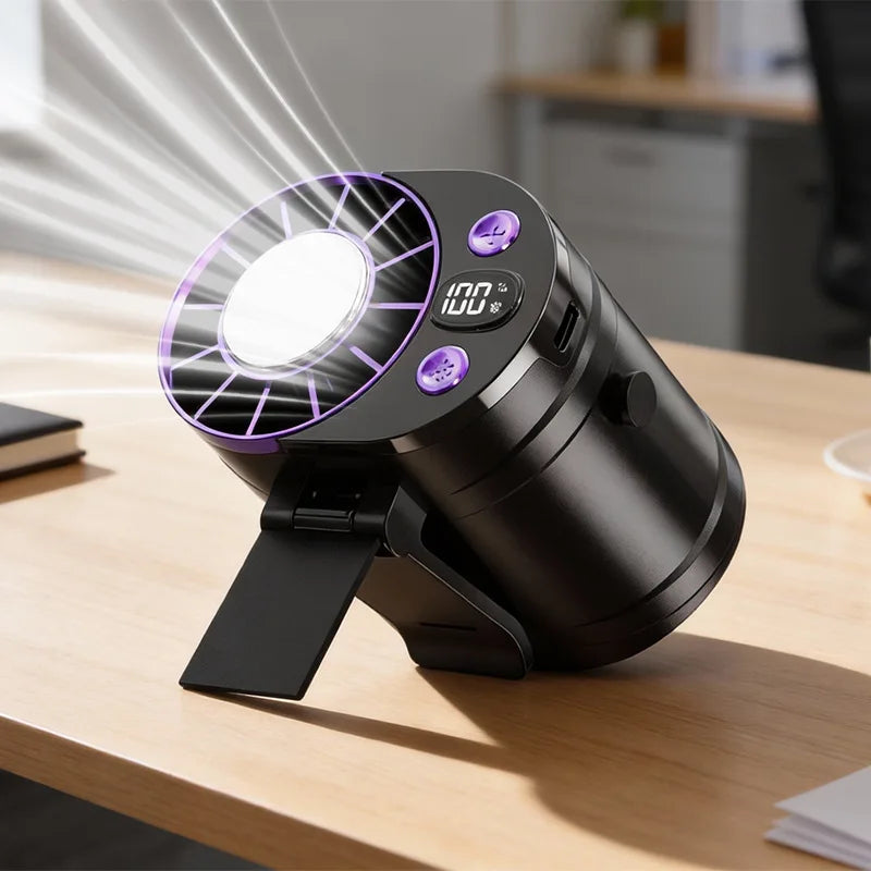 Portable Waist Fan Clip-On Rechargeable Outdoor Fan