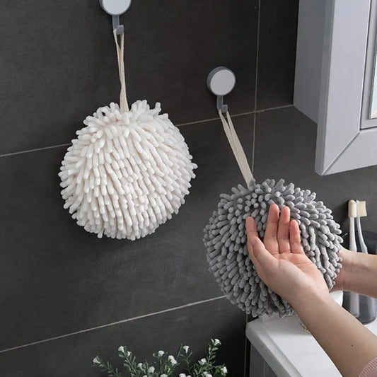 Hand Towel with Hanging Loop Soft Absorbent Cloth