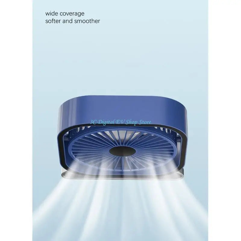 E74D USB Desk Fan 3 Speeds Quiet Portable Fan