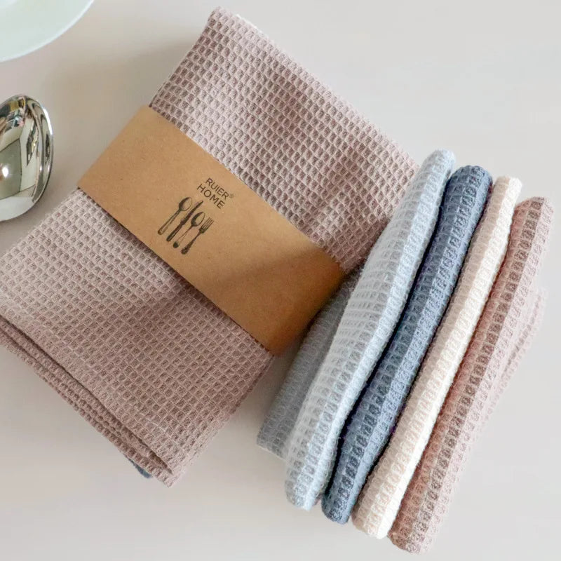 Kitchen Dish Towels Cotton Absorbent Tea Cloths