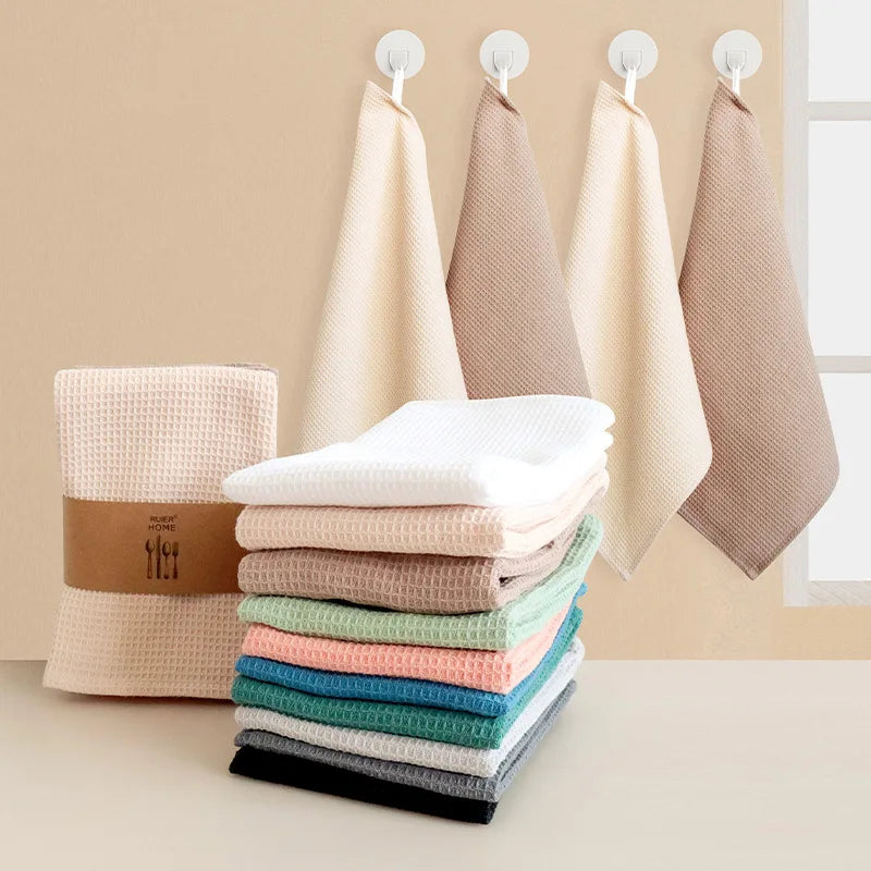 Kitchen Dish Towels Cotton Absorbent Tea Cloths