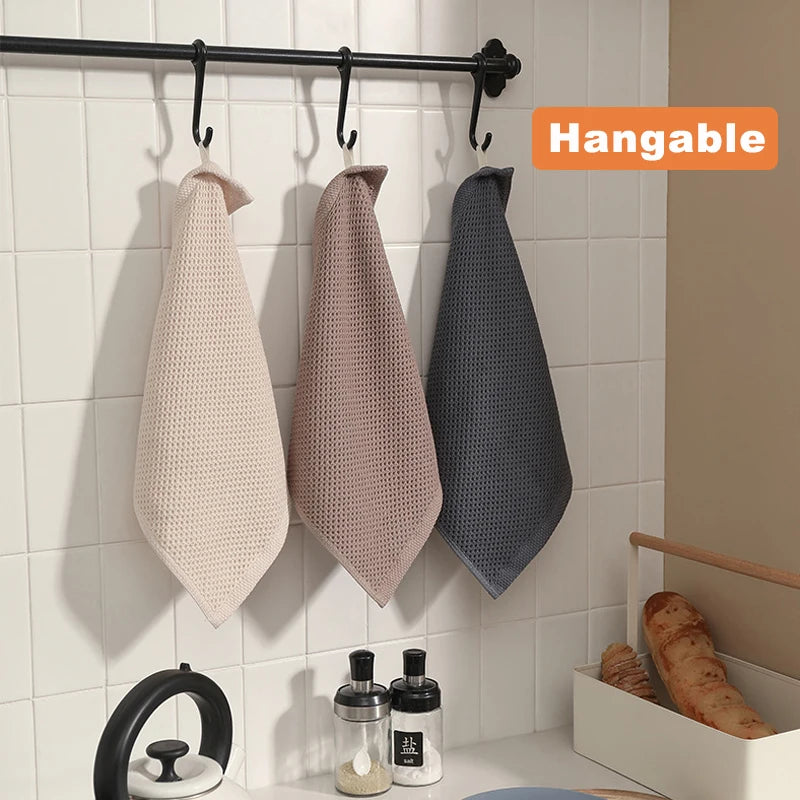 Cotton Dishcloth Honeycomb Absorbent Cleaning Towel