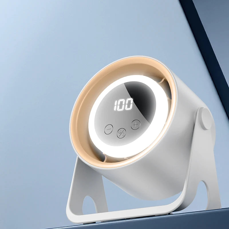 USB desktop hanging multi-purpose small fan LCD