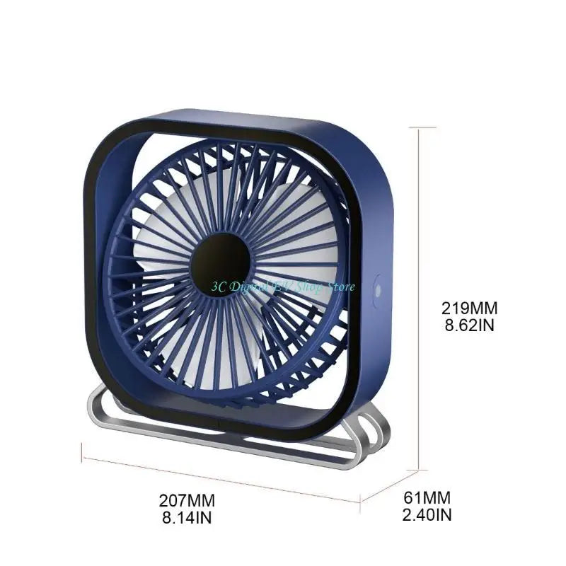 E74D USB Desk Fan 3 Speeds Quiet Portable Fan