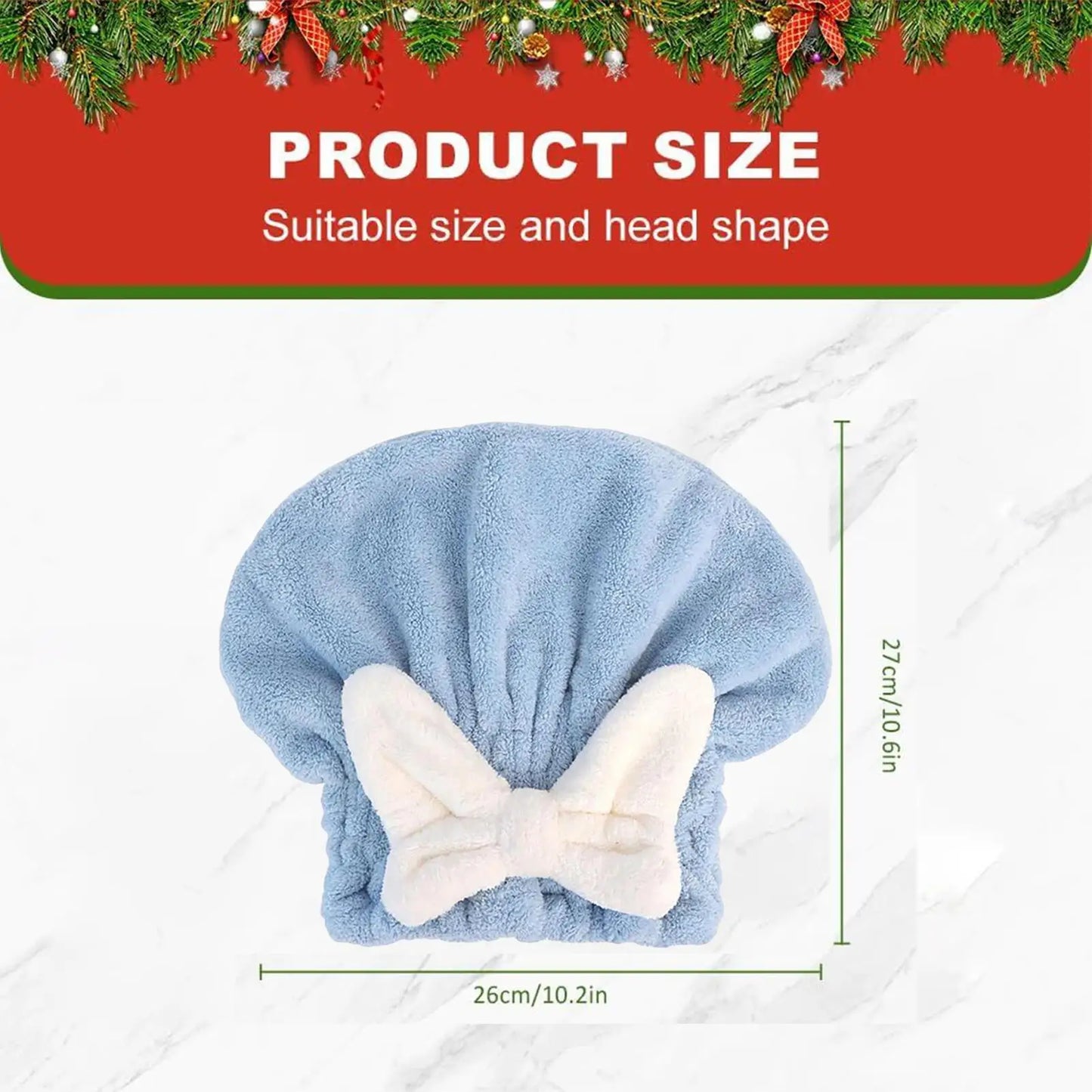 Hair Towel Wrap Super Absorbent Microfiber Cap