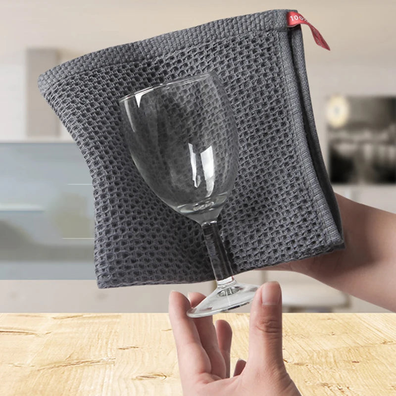 Cotton Dishcloth Honeycomb Absorbent Cleaning Towel
