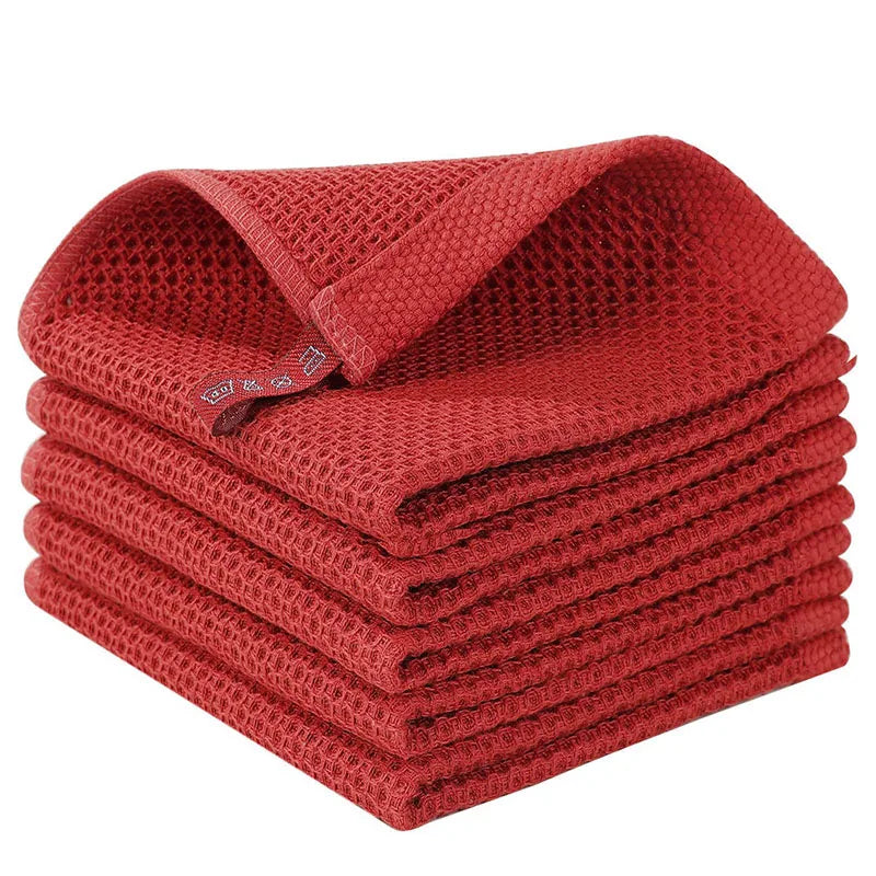 Cotton Dishcloth Honeycomb Absorbent Cleaning Towel