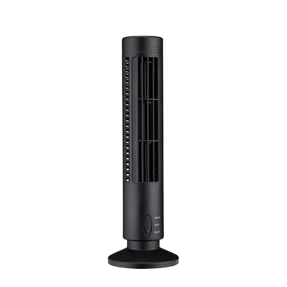 USB LED Tower Fan Bladeless Cooling Fan - Quiet & Portable