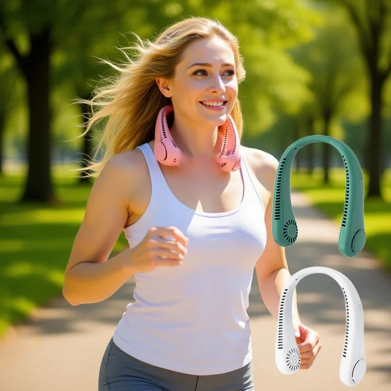 Portable Neck Fan Adjustable Rechargeable Cooling Fan