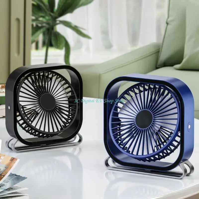 E74D USB Desk Fan 3 Speeds Quiet Portable Fan