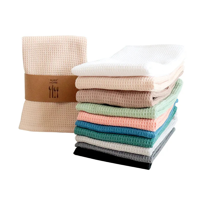 Kitchen Dish Towels Cotton Absorbent Tea Cloths