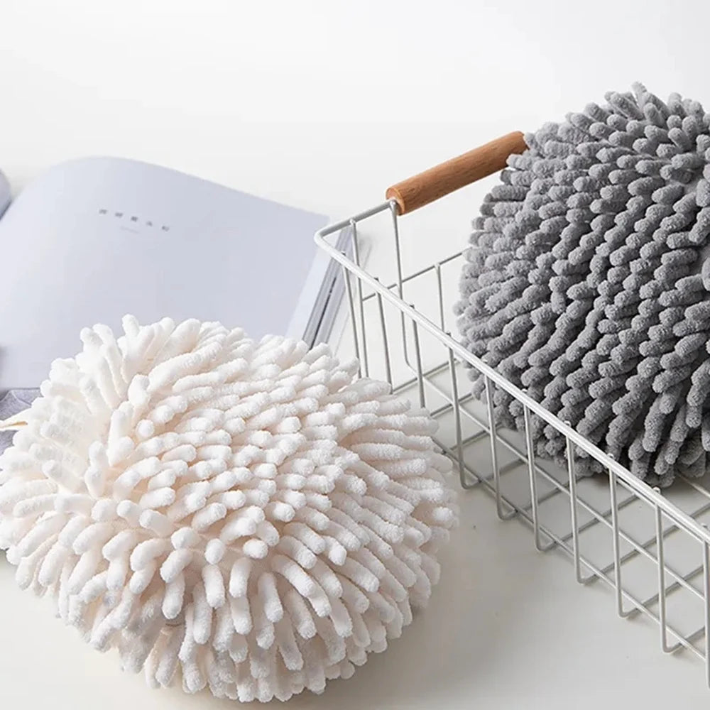 Hand Towel with Hanging Loop Soft Absorbent Cloth