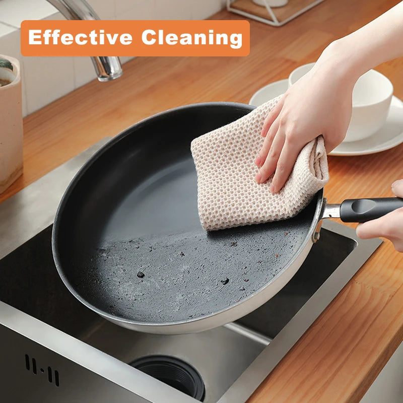 Cotton Dishcloth Honeycomb Absorbent Cleaning Towel