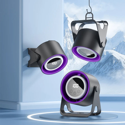 USB desktop hanging multi-purpose small fan LCD