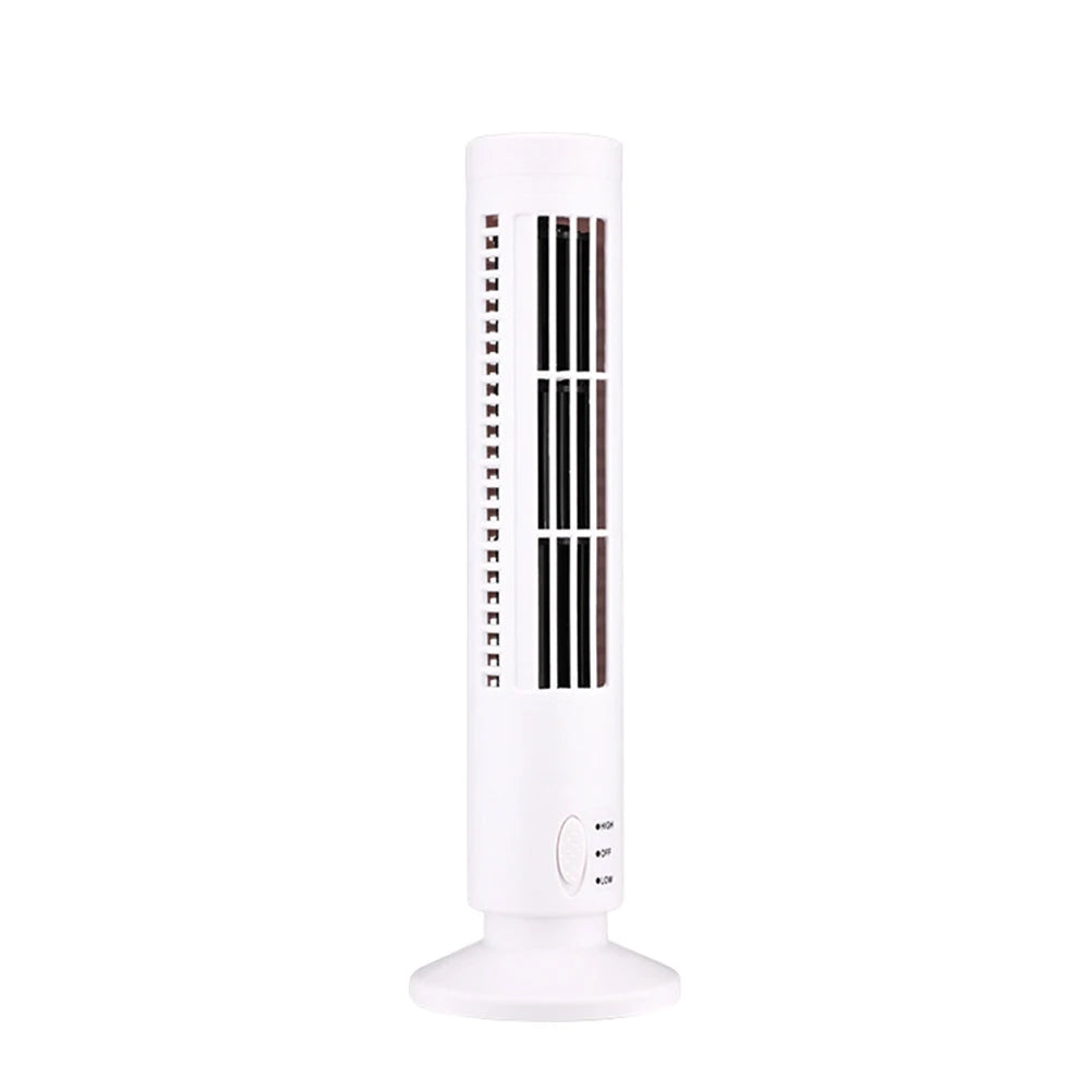 USB LED Tower Fan Bladeless Cooling Fan - Quiet & Portable