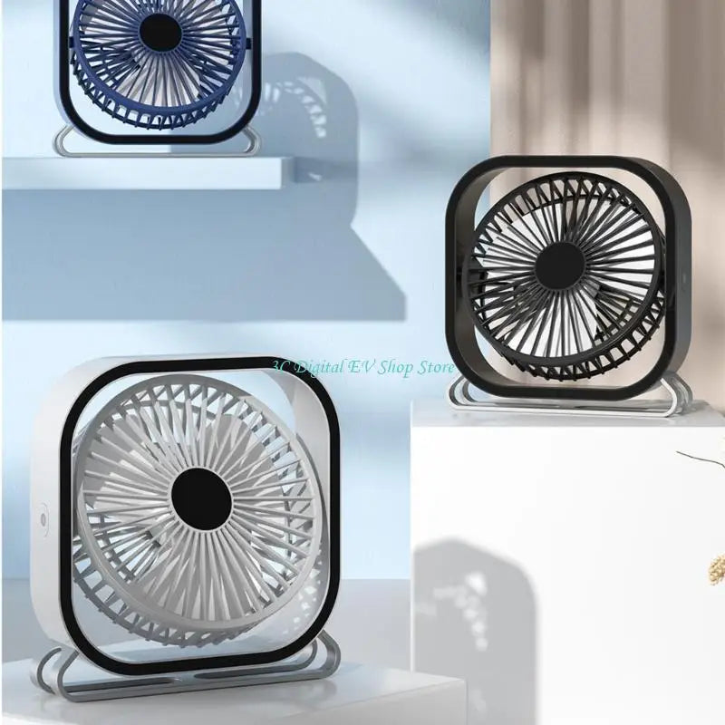 E74D USB Desk Fan 3 Speeds Quiet Portable Fan
