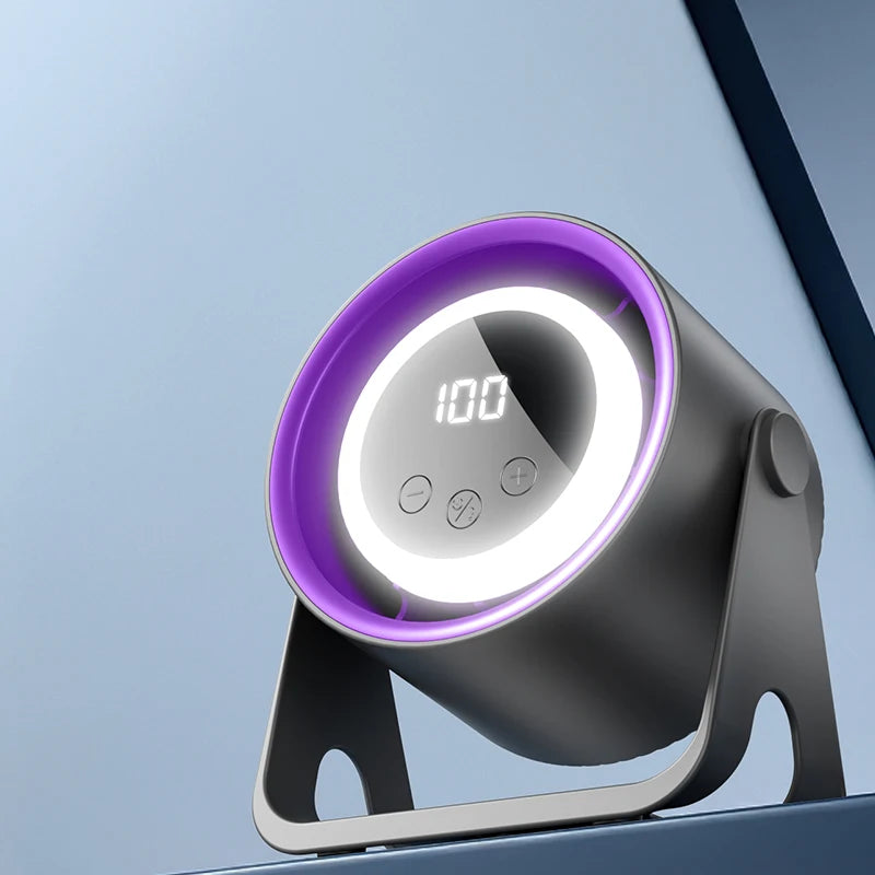 USB desktop hanging multi-purpose small fan LCD