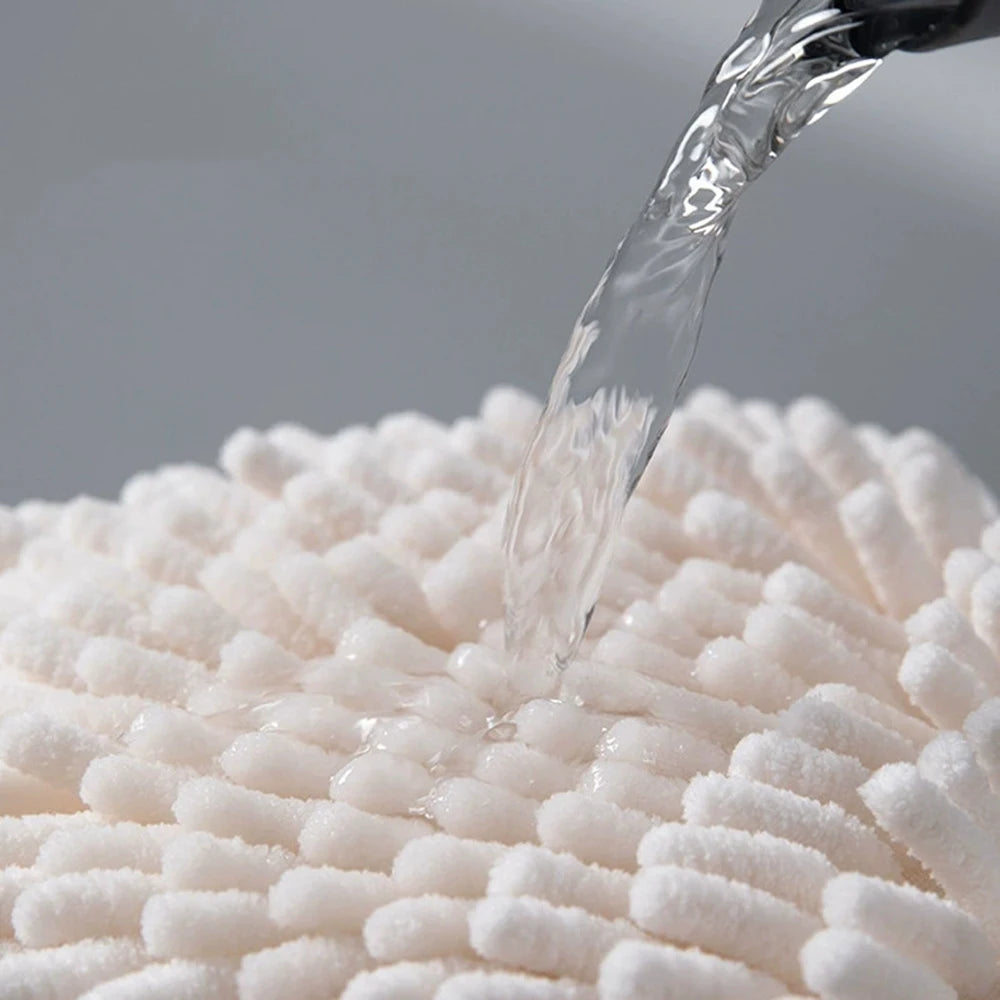 Hand Towel with Hanging Loop Soft Absorbent Cloth